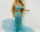 Vintage Barbie Mermaid Doll Blue Tail Dress - £23.53 GBP