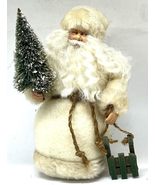 Home For ALL The Holidays Plush Santa Figurine with Sled and Tree 8 Inches - £19.65 GBP