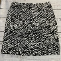 Cato A Line Mini Skirt Womens 16 Crocodile Print Cotton Stretch Black Wh... - $12.60