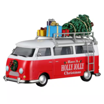  Lemax Have a Holly Jolly CHRISTMAS Red VAN-Holiday Village Accessory 34122 - £15.51 GBP