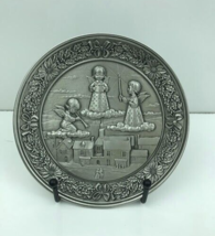 1981 Hudson Pewter Christmas Plate-Sculpted by Albert C. Petitto-Limited... - $9.50