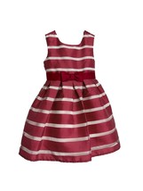 Jona Michelle Girls Party Dress Size 4T Red White Stripe Christmas Dressy Church - £25.32 GBP