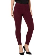 HUE Womens Seamed Zip Skimmer Leggings Size Large Color Currant - £37.02 GBP