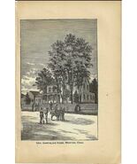 General Garfield&#39;s Home Victorian 1884 Wood Engraving DWA1 - $413.10 MXN