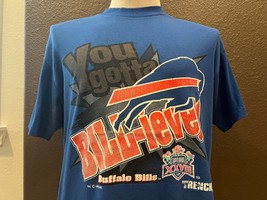 Vintage 90&#39;s Buffalo Bills Super Bowl XXVII Blue T-shirt size L - £31.64 GBP