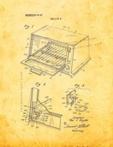 Toaster Oven Patent Print - Golden Look - $7.95+