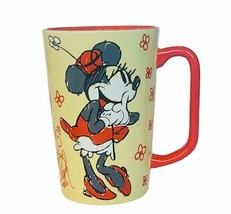 Walt Disney Mug Cup vtg Disneyland Store Minnie Mouse sketch drawing art flower - $34.60