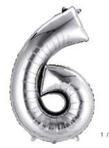 &quot;6&quot; Silver Foil Balloon - 40 inches tall - £2.32 GBP