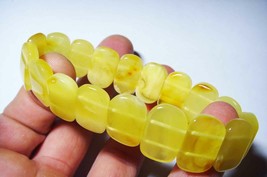 Amber Bracelet Natural Baltic Amber honey amber bracelet  elastic  14.57gr. - £60.93 GBP