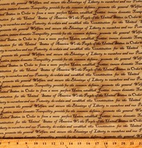 Cotton Declaration of Independence America Freedom Fabric Print by Yard D683.66 - £10.16 GBP