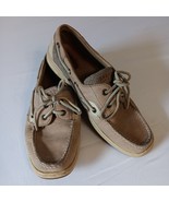 Sperry Top-sider Leather Boat Shoes Beige Tan Womens Size 8.5W Cottagecore - $290.98 MXN