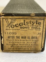 Vocal Style Song Roll 11089 After the War Is Over Player Piano - £8.88 GBP