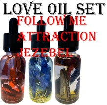 Love Oil Set 3xxx Jezebel-Follow Me-Attraction Hoodoo Wiccan Pagan Conjure - £18.07 GBP