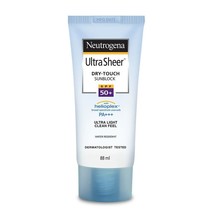 Neutrogena Ultra sheer Sunscreen, SPF 50+, Ultra light, for oily and dry skin, - $19.56