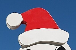 Removable Santa Hat for Jack Skellington Christmas Fence Peeker Yard Art - $55.00