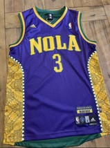 New Orleans Hornets Chris Paul Adidas NOLA Mardi Gras Edition Jersey Medium - £167.13 GBP