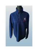 New York Yankees Adidas 90s Fleece LS 1/4 Zipper Sz S - £17.34 GBP