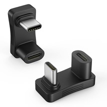 MoKo 180 Degree Angle USB C Adapter 2 Pack, U Shape USB-C to USB-C Converter Con - £11.76 GBP