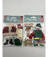 Jolees Boutique RARE Santa &amp; Elf Outfit Dimensional Stickers Lot of 2 - $755.84 MXN