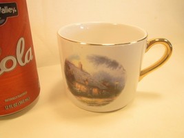 Coffee Cup Glass Mug THOMAS KINKADE Moonlight Cottage [Y3A5] - $5.76