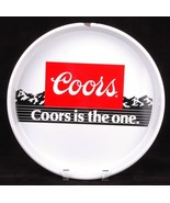 Vtg COORS Beer Tray-Coors is the One-White/Red-Large 13&quot; Diameter-Bar Dr... - $406.07 MXN