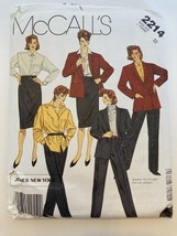 McCalls Sewing Pattern 2214 Jones New York Career Jacket Shirt Skirt Pants Sz 10 - £7.83 GBP