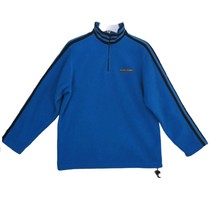 Vtg 90s Polo Jeans Ralph Lauren Men&#39;s S Blue 1/4 Zip Fleece Pullover Jacket USA - £26.88 GBP