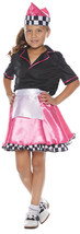 UNDERWRAPS Little Girl&#39;s Little Girl&#39;s 1950s Car Hop Costume Childrens Costume,  - £79.52 GBP