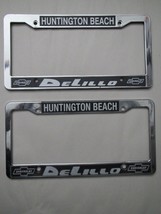 2X Huntington Beach Chevrolet DeLillo License Plate Frame Dealership Plastic - $39.00