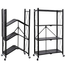 4-Tier Heavy Duty Unit With Wheels Moving Easily Organizer Shelves Great... - £114.95 GBP