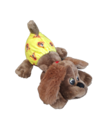 Pound Puppies Newborn 8&quot; Plush Dog Dark Brown Yellow Diaper Zany Persona... - $15.98 CAD