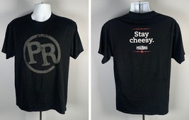 Stay Cheesy Pizza Ranch Restaurant T Shirt Mens Medium Black 50/50 - $21.73