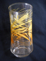 Libbey YELLOW/GOLDEN Wheat 10 Oz Glass Tumbler Swanky Swig 5 1/8&quot; Tall Vintage - £6.29 GBP