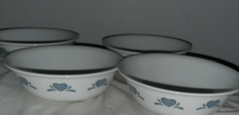 (4) CorningWare Corelle Blue Hearts - Fruit Berry Dessert 5 1/2&quot; Bowls C... - €17,36 EUR