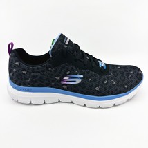 Skechers Flex Appeal 4.0 Rich Flair Black Blue Womens Size 10 Athletic Shoes - £43.92 GBP