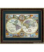 Framed Old World Map By John Speed - $65.00