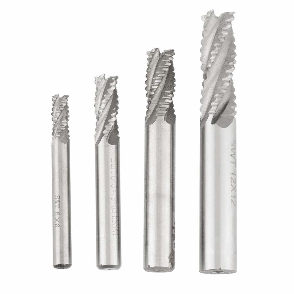 4Pcs Milling Cutter, 4 Flutes Hss Roughing End Mill Cnc Router Bit Mill ... - $37.97
