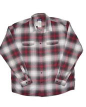 Patagonia Buckshot Flannel Shirt Mens XL Red Shadow Plaid Organic Cotton - £37.44 GBP