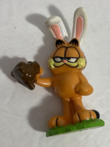 Vintage Paws Garfield PVC Vinyl Mini Figure Easter Bunny Ears Chocolate Rabbit - £8.88 GBP