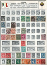 FRANCE 1853-1937 Very Fine Used Stamps Hinged on list : 2 Sides - £2.70 GBP