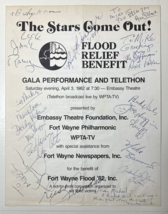 1982 Ft Wayne IN Flood Relief Benefit Signed Gala Program Dan Coats Roxie Roker - £35.96 GBP