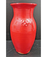 Ben Owen III Pottery Vase Chinese Red Glaze Flared Rim Signed 2000 As Is - $98.01
