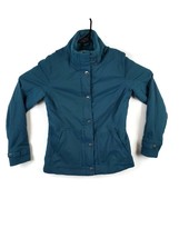 Prana Women&#39;s Marissa Jacket Green Teal 5 Button Full Zip Coat Size Medium - £19.71 GBP