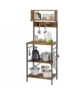 Industrial Modern Kitchen Metal Wood Shelf Bakers Rack Microwave Stand - €156,93 EUR