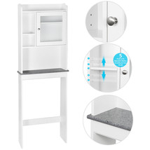 Over The Toilet Space Saver Organization Wood Storage Cabinet Bathroom I... - £82.75 GBP