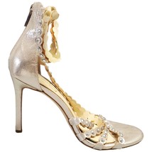 Jessica Simpson Strappy Heels Women&#39;s Size 9.5M Silver Leather Studded B... - $527.88 MXN