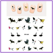 Nail art water transfer stickers decal stork heron duck RP040 - £2.41 GBP