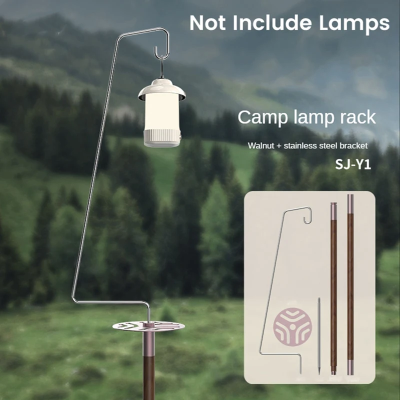 Mping lamp pole camping light stand portable storage light bracket foldable light stand thumb200