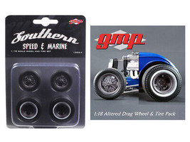 Drag Wheels Tires Set of 4 Magnesium Finish from 1934 Altered Drag Coupe... - $27.70