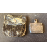 Vintage Germany  Silver .835  Perfume cologne Flask with Pouch - $133.26 CAD
